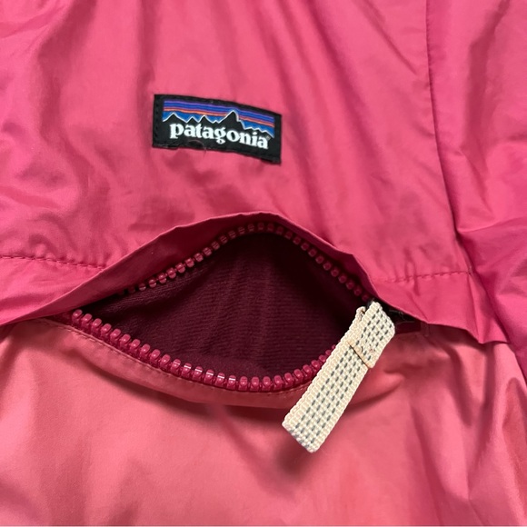 Patagonia Girls Quartzsite Jacket Hooded Pink Size Large 12 Outdoor Lightweight - Picture 10 of 16